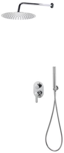 Iebūvējams dušas komplekts VLX Stainless Steel Shower System, sudraba krās.