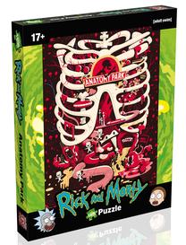Puzle Winning Moves Rick And Morty Anatomy Park, 42 cm x 68 cm, 1000 gab., daudzkrāsaina