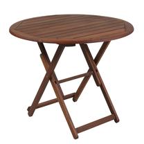 Lauko stalas Home4you Nantes, rudas, 70 cm x 70 cm x 74 cm