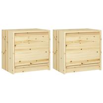 Naktinis staliukas VLX 809356 2pcs, šviesiai ruda sp., 40 cm x 30.5 cm x 40 cm