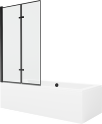 Vonia, su sienele su sienele, laisvai pastatoma Mexen Cube, 170 cm x 80 cm x 39 cm, stačiakampis, balta sp.