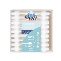 Kosmetiniai vatos pagaliukai Canpol Babies Safe Cotton Buds, 0 mėn., balta sp.