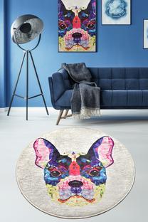 Paklājs Conceptum Hypnose Cane ap, daudzkrāsaina, 120 cm x 120 cm