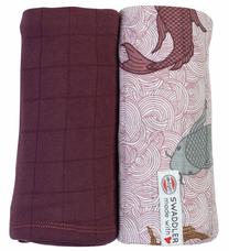 Vystyklas Lodger Swaddler Empire Fish, 120 cm x 120 cm, 2 vnt.