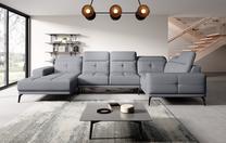 Kampinė sofa Neviro Poco 4, pilka sp., dešininė, 201 x 350 cm x 77 cm