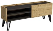 ТВ стол Kalune Design Vital, антрацитовый цв./дубовый цв., 120 см x 33 см x 49.5 см