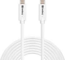Kabelis Sandberg 136-76, USB 3.2/USB-C, 500 cm, balta sp., 100 W