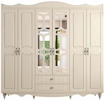 Spinta Kalune Design Cansu, šviesiai kreminė sp., 52 cm x 210 cm x 190 cm, su veidrodžiu