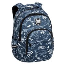 Skolas mugursoma CoolPack Basic Plus Street Life, balts krās./zilimelns krās., 46 cm x 31 cm x 19 cm