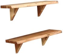 Sieninė lentyna VLX Solid Acacia 247927, medžio sp., 16 cm x 60 cm x 20 cm