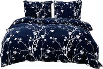 Patalynės užvalkalų komplektas PEK-100, balta sp./tamsiai mėlyna sp., 70 x 80 cm, 140 x 200 cm