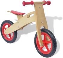Balansinis dviratis VLX Wood Balance Bike 80137, ruda sp./raudona sp.