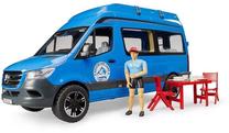Žaislinis autobusas Bruder Mercedes Benz Sprinter Camper, mėlyna sp.