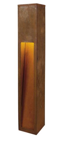 Brīvi stāvošs āra gaismeklis SLV Rusty Slot 80, 9W, LED, IP55, brūna krās., 12 cm x 80 cm