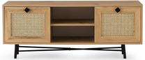 ТВ стол Kalune Design Begonya, дубовый цв./черный цв., 140 см x 40 см x 60 см