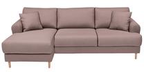 Kampinė sofa Mori, rožinė sp., 230 x 135 cm x 83 cm