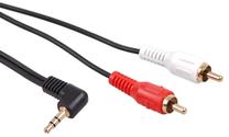Провод Maclean 3.5 mm, RCA male x 2, 1 м, черный цв.
