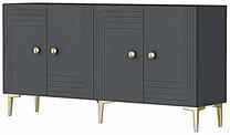 Konsoles galds Kalune Design Lessi 150, antracīta krās./zelta krās., 32 cm x 150 cm x 75 cm