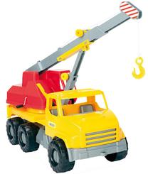 Игрушечный автомобиль с краном Wader City Truck 32604, желтый цв.