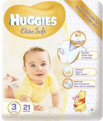 Sauskelnės Huggies, 3 dydis, 9 kg, 21 vnt.
