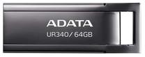USB zibatmiņa A-Data UR340 AROY-UR340-32GBK, pelēka krās., 64 GB
