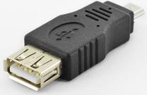 Adapteris Digitus USB 2.0 female, Micro USB male, juoda sp.