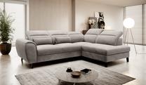 Kampinė sofa Noble Loco 4, pilka sp., dešininė, 201 x 255 cm x 100 cm