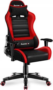 Spēļu krēsls Huzaro Ranger 6.0, 50 x 61 x 61 - 68 cm, melna krās./sarkana krās.