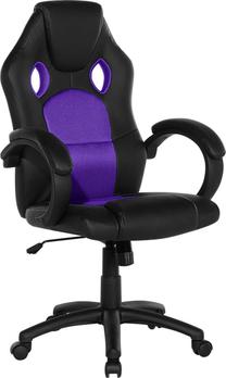 Игровой стул Beliani Fighter, 65 x 65 x 108 - 115 см, черный цв./фиолетовый цв.