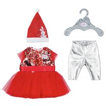 Комплект одежды для куклы Zapf Creation Baby born Xmas 836118, красный цв.