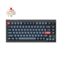 Belaidė žaidimų klaviatūra Keychron V1 Max Wireless V1M-D1 Gateron Jupiter Red, Anglų (US), juoda sp.
