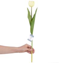 Искусственный цветок, тюльпаны AmeliaHome Tulipi Cream, кремовый цв./зеленый цв., 38 см