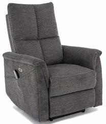 Atlošiamas krėslas Neptun Brego, tamsiai pilka, 94 cm x 76 cm x 96 cm