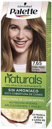 Matu krāsa Schwarzkopf Palette Naturals, medium golden blonde krās., 7.65, 110 ml