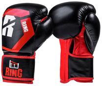 Боксерские перчатки Ring Sport Battle, черный цв./красный цв.