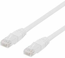 Сетевой кабель Deltaco TP-61V-K RJ-45 Male, RJ-45 Male, 1 м, белый цв.
