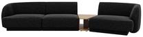 Modulinė sofa Micadoni Miley Haga 19, juoda sp., dešininė, 300 x 118 cm x 70 cm