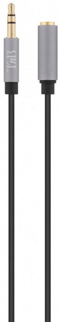 Vads TNB Audio Wire CBJACK35M CBJACK35M 3.5 mm female, 3.5 mm male, 1 m, melna krās./pelēka krās.