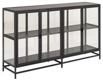 Vitrina Seaford, juoda sp., 152.4 cm x 35 cm x 86.4 cm