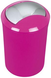 Šiukšliadėžė Spirella Sydney, sidabro sp./rožinė sp., 5 l, 30 cm x 19 cm