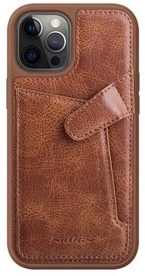 Чехол для телефона Nillkin Aoge Wallet, коричневый цв., Apple