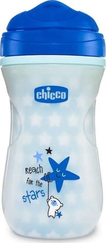 Puodelis su snapeliu Chicco Shiny, 266 ml, 14 mėn., plastikas, mėlyna sp.