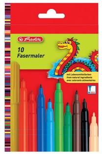 Flomasteriai Herlitz, vienpusiai, 10 vnt.