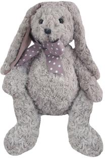 Mīkstā rotaļlieta Beppe Rabbit Carmen With Bow, pelēka krās., 20 cm