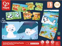 Пазл Hape Animal Family Pairing, многоцветный, 36 шт.