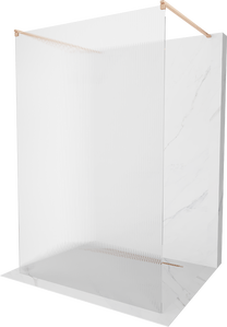 Dušas siena Mexen Kioto Walk-in, 110 cm x 200 cm, brushed copper krās./rūdītais