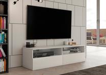 TV galds 140, balta krās., 138 cm x 40 cm x 38 cm