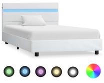 Lova viengulė VLX Bed Frame, 100 x 200 cm, balta sp., be čiužinio, su grotelėmis