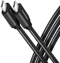 Kabelis Axagon BUCM3-CM20AB Gen 1, 2 x USB-C, 200 cm, juoda sp.