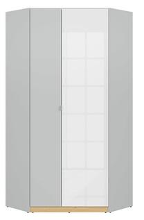 Spinta Nandu, ąžuolo sp./balta sp./pilka sp., 93 cm x 93 cm x 200.5 cm
